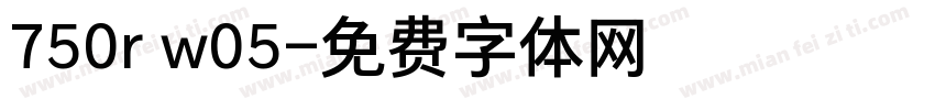 750r w05字体转换